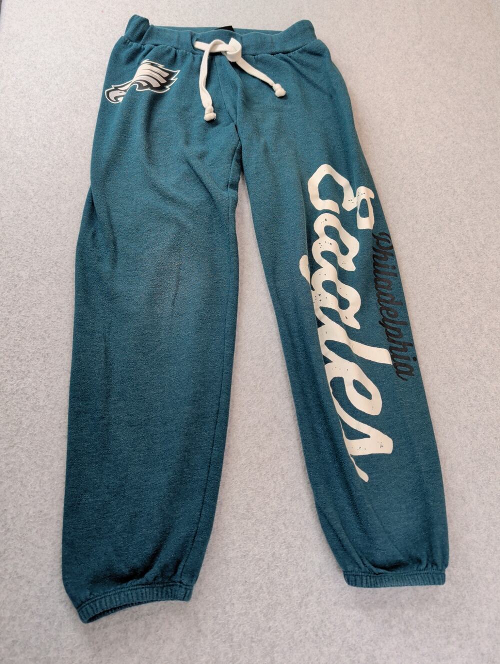 NFL Philadelphia Eagles Womens Jogger Sweatpants SMALL Midnight Green Lounge